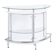 Amarillo Freestanding Glass Top Home Bar Wine Cabinet White