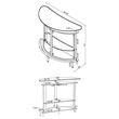 Amarillo Freestanding Glass Top Home Bar Wine Cabinet White