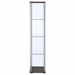 Coaster Bellatrix 3-shelf Clear Glass Curio Cabinet in Cappuccino