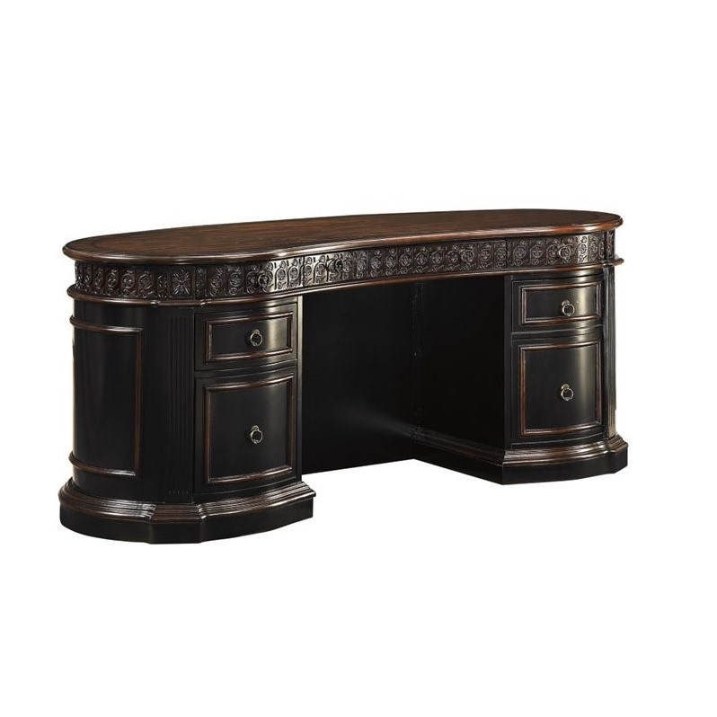 Zoe S Furniture Coaster Nicolas Oval Executive Double Pedestal Coaster Nicolas Oval Executive Double Pedestal Desk