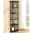 Bonwick 72-inch 5-shelf Corner Bookshelf Cappuccino