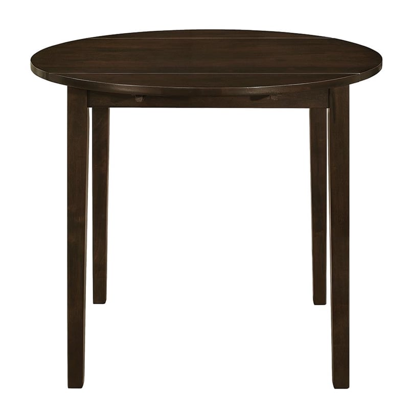 Bucknell 3-piece Round Drop Leaf Dining Table Set Cappuccino