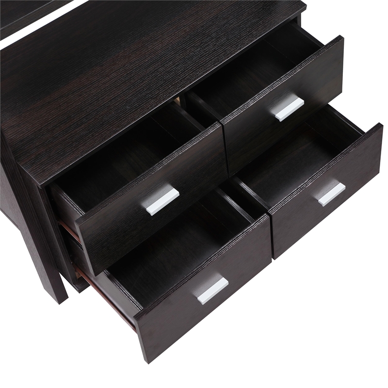 colella 72-inch 5-shelf storage ladder bookshelf cappuccino