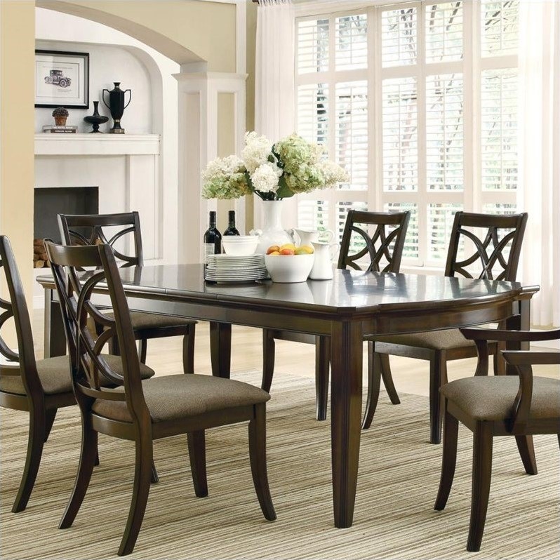Furniture Palace Meredith Dining Leg Table With Leaf Extensions In Espresso