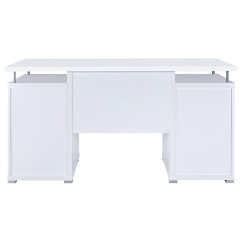 Tracy 55-inch 2-drawer Wood Office Computer Desk White