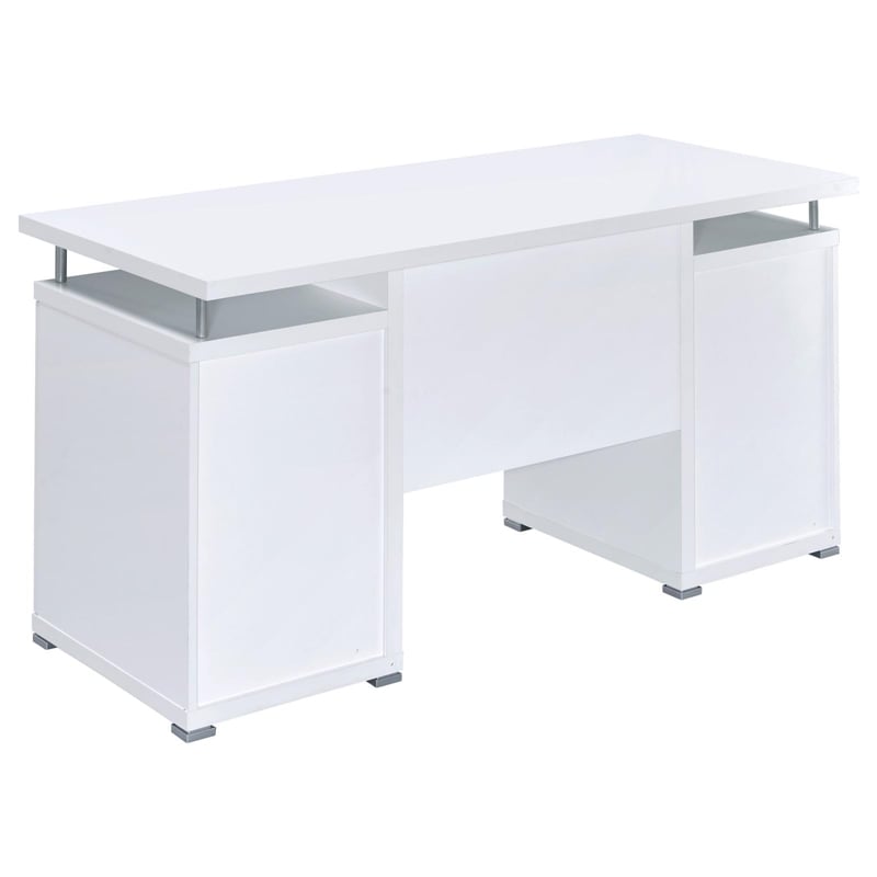 Tracy 55-inch 2-drawer Wood Office Computer Desk White