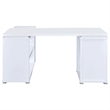 Yvette 60-inch 3-drawer L-Shape Wood Computer Desk White