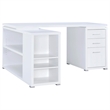 Yvette 60-inch 3-drawer L-Shape Wood Computer Desk White