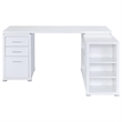 Yvette 60-inch 3-drawer L-Shape Wood Computer Desk White