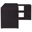 Yvette 60-inch 3-drawer L-Shape Wood Computer Desk Cappuccino