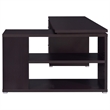 Yvette 60-inch 3-drawer L-Shape Wood Computer Desk Cappuccino
