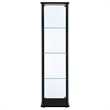 Cyclamen 4-shelf Clear Glass Curio Display Cabinet Black