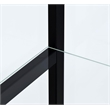 Cyclamen 4-shelf Clear Glass Curio Display Cabinet Black