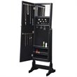 Cortez Cheval Mirror with Jewelry Storage Black
