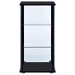 Cyclamen 3-shelf Clear Glass Curio Display Cabinet Black