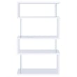 Emelle 63-inch 4-shelf Glass Panel Bookshelf White