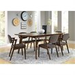 Coaster Malone 7 Piece Mid Century Dining Set in Walnut