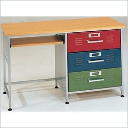 Elite Products 3 Drawer Metal Kids Locker Computer Desk | eBay