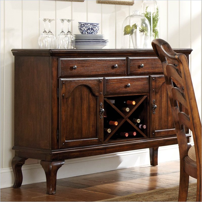 Standard Furniture Crossroad Server in Rustic Brown