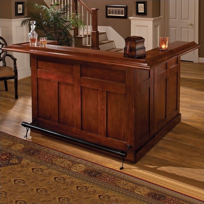 Hillsdale Classic Cherry Large Wrap Around Home Bar