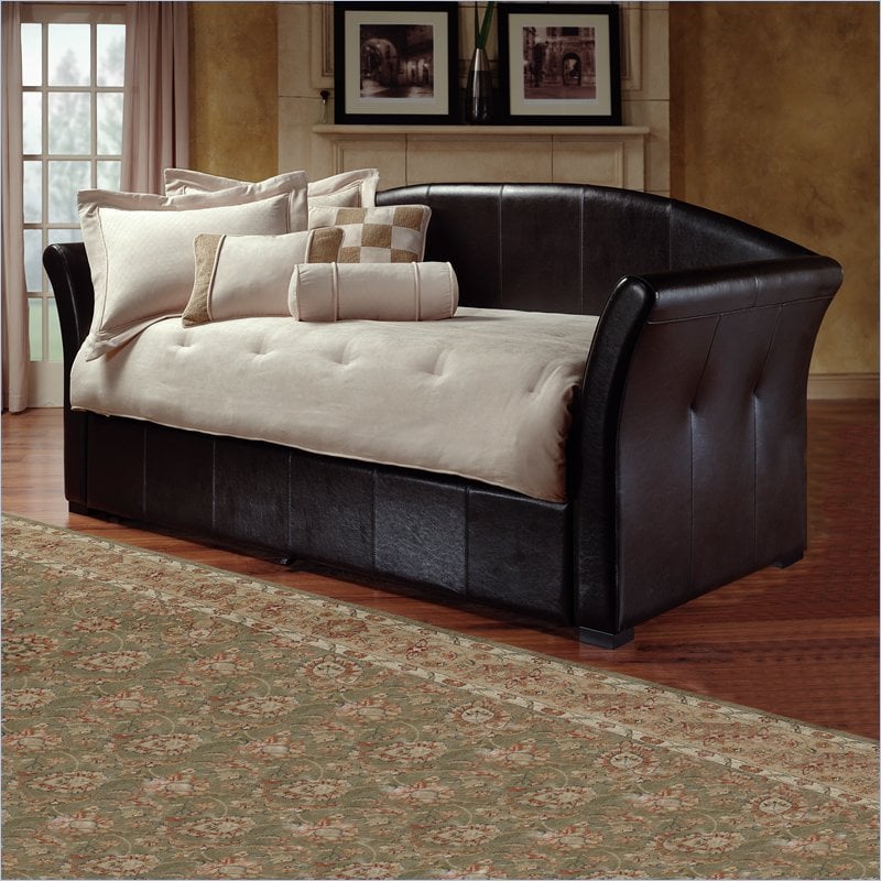 Hillsdale Brookland Leather Dark Brown Finish w/Trundle Daybed