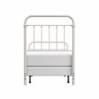 Hillsdale Kirkland Twin Metal Spindle Panel Bed in White