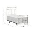 Hillsdale Kirkland Twin Metal Spindle Panel Bed in White