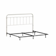 Hillsdale Kirkland King Metal Spindle Panel Headboard with Frame in White