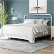 Hillsdale Kirkland King Metal Spindle Panel Headboard with Frame in White