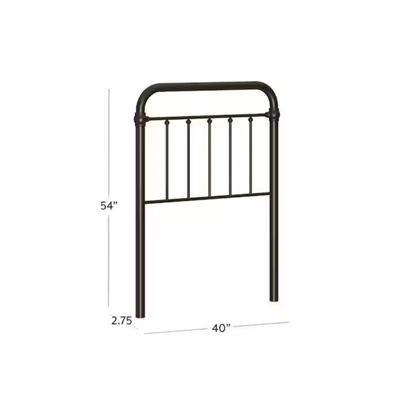 Hillsdale Kirkland Twin Metal Spindle Panel Headboard in Dark Bronze