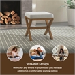 Hillsdale Furniture Somerset Backless Wood Vanity Stool Dark Driftwood Gray