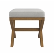 Hillsdale Furniture Somerset Backless Wood Vanity Stool Dark Driftwood Gray