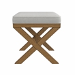 Hillsdale Furniture Somerset Backless Wood Vanity Stool Dark Driftwood Gray