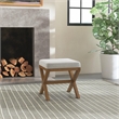 Hillsdale Furniture Somerset Backless Wood Vanity Stool Dark Driftwood Gray