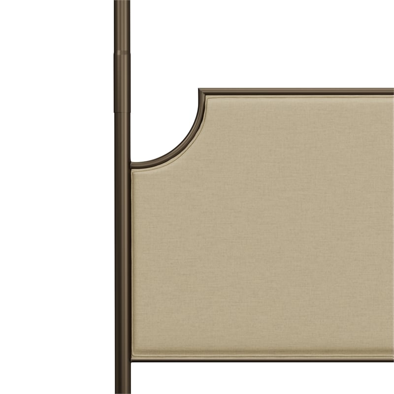 Hillsdale McArthur Metal King Canopy Bed with Frame in Bronze