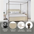 Hillsdale McArthur Metal King Canopy Bed with Frame in Bronze