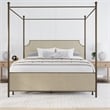 Hillsdale McArthur Metal King Canopy Bed with Frame in Bronze