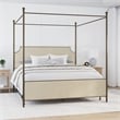 Hillsdale McArthur Metal King Canopy Bed with Frame in Bronze