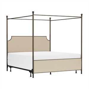 Hillsdale McArthur Metal King Canopy Bed with Frame in Bronze