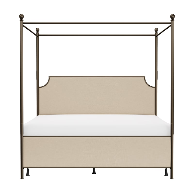 Hillsdale McArthur Metal King Canopy Bed with Frame in Bronze