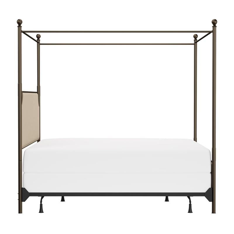 Hillsdale McArthur Metal King Canopy Bed with Frame in Bronze