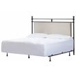 Hillsdale Ashley King Fabric Upholstered Panel Headboard and Frame Linen Stone
