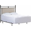 Hillsdale Ashley King Fabric Upholstered Panel Headboard and Frame Linen Stone
