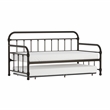 Hillsdale Furniture Kirkland Metal Twin Daybed with Roll Out Trundle Dark Bronze