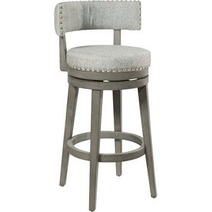 Hillsdale Lawton 40&quot Wood Contemporary Bar Stool in Gray Finish