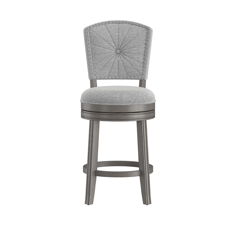 Hillsdale Santa Clara II 26 Wood Contemporary Counter Stool in Gray