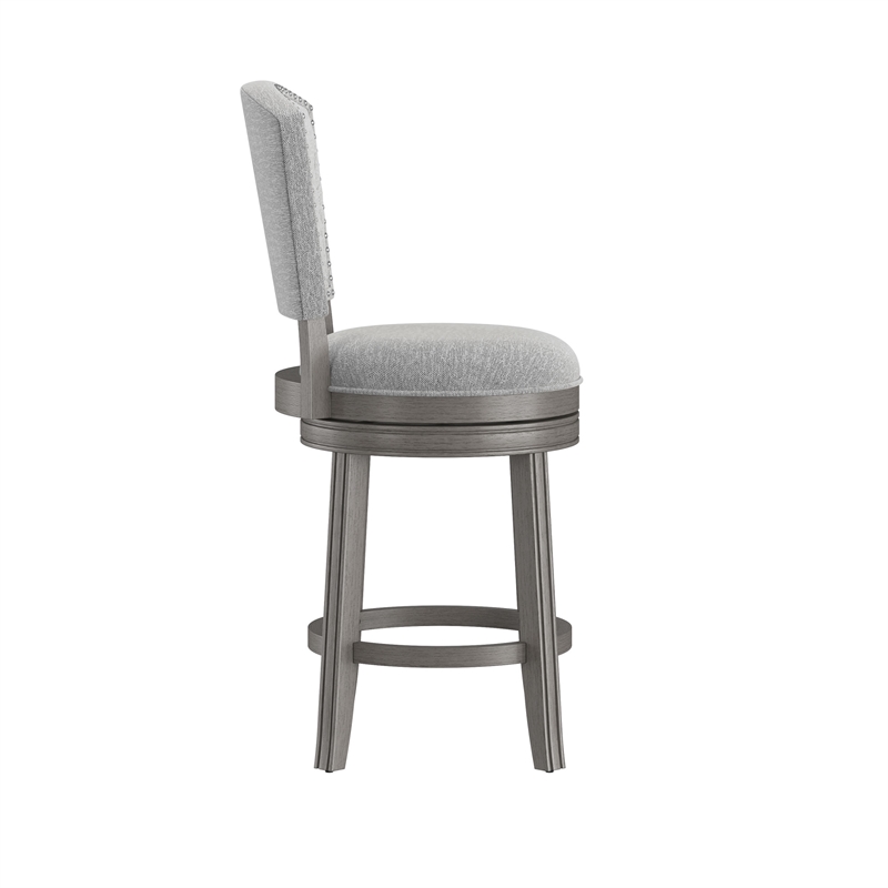 Hillsdale Santa Clara II 26 Wood Contemporary Counter Stool in Gray