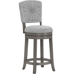 Hillsdale Santa Clara II 26 Wood Contemporary Counter Stool in Gray