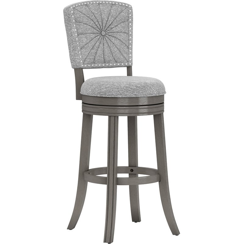 Hillsdale Santa Clara II 30 Wood Contemporary Bar Stool in Gray