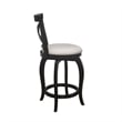 Hillsdale Ellendale 25.25 Wood Contemporary Counter Stool in Black
